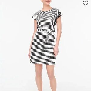 J. Crew‎ Factory Short-sleeve striped tie-waist T-shirt dress